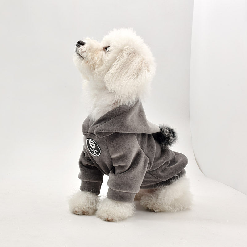 Maltese Velour Dog Hoodie